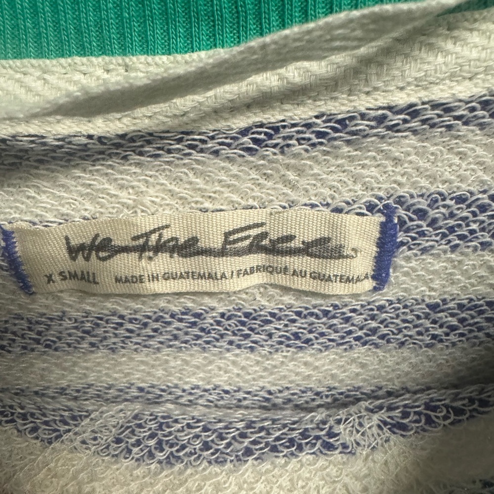 Free People Classic Striped Crew in Sand Dollar Combo Size XS NWOT Retail $98 - Picture 7 of 7